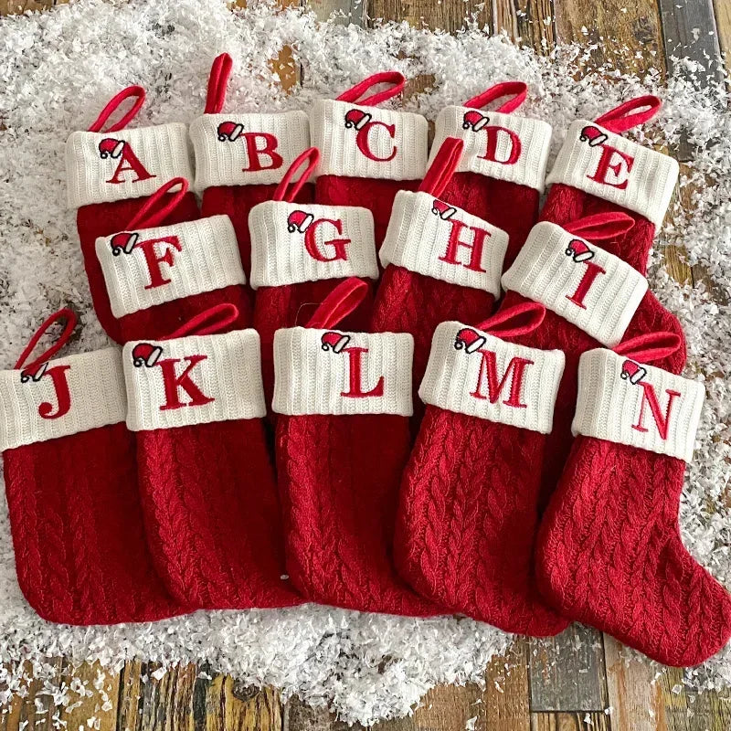 Kerstsok met Initiaal – Gepersonaliseerde Christmas Stocking voor Kerstdecoratie