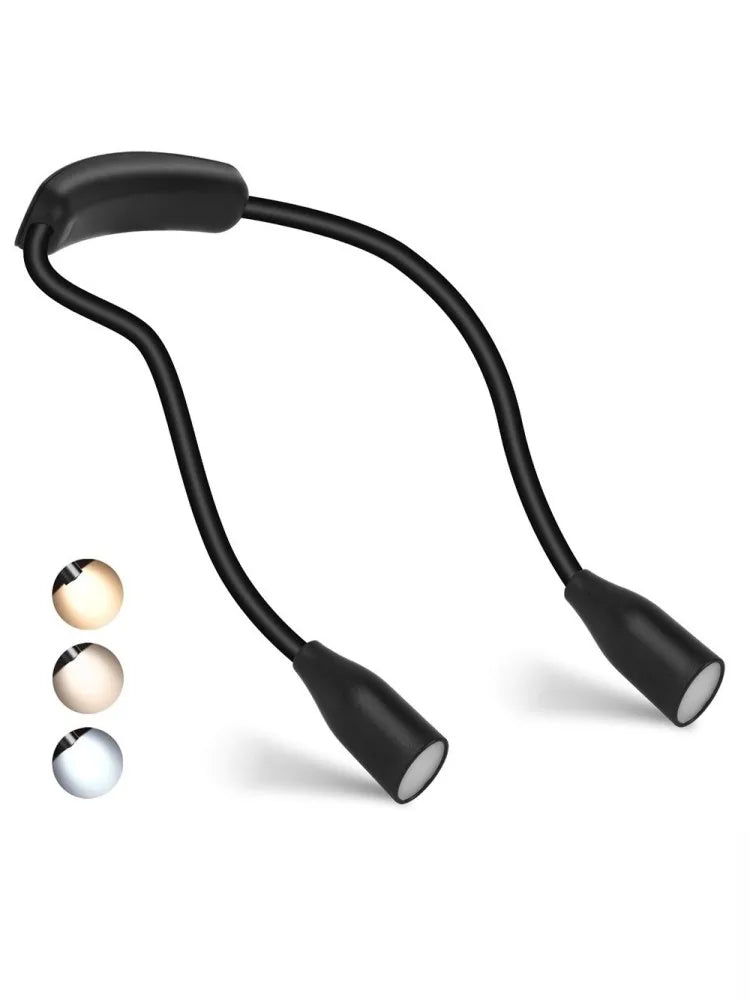LED Neklamp LumiNeck | Oplaadbaar via USB | 3 Lichtkleuren & traploos dimbaar | Flexibel & Draagbaar