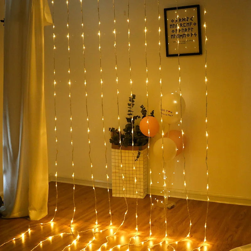 LED Kerstgordijnverlichting met Kleurwissel – Decoratieve Lichtjes voor Raam en Muur