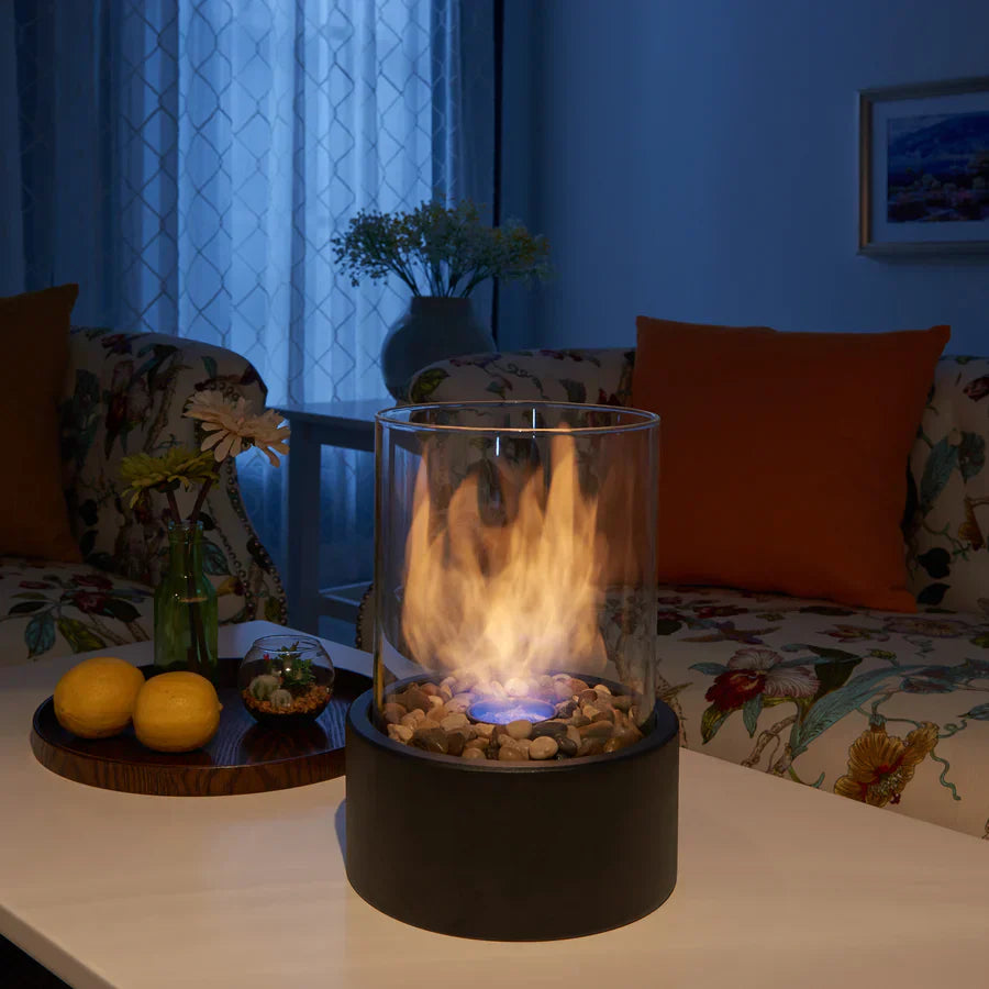 LumiFlame - Draagbare Tafelhaard voor Moderne Sfeer