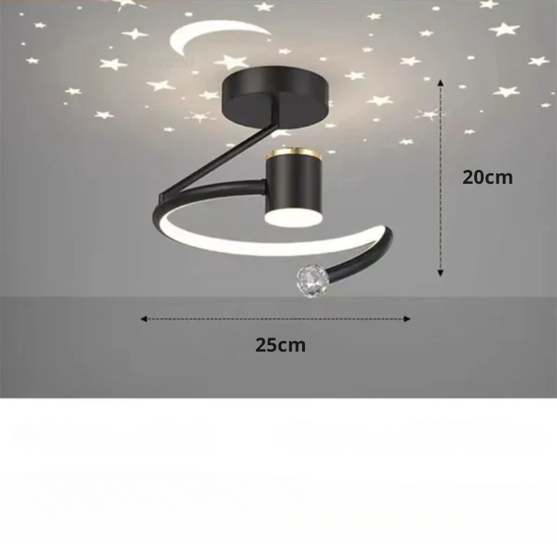 LED Plafondlamp Met Sterrenhemel Modern Kroonluchterontwerp
