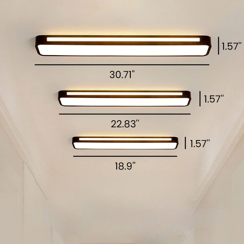 Minimalistische LED Plafondlamp van Ijzer en Acryl