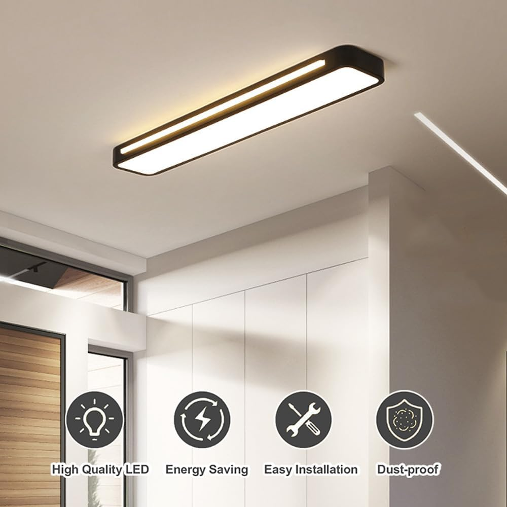 Minimalistische LED Plafondlamp van Ijzer en Acryl