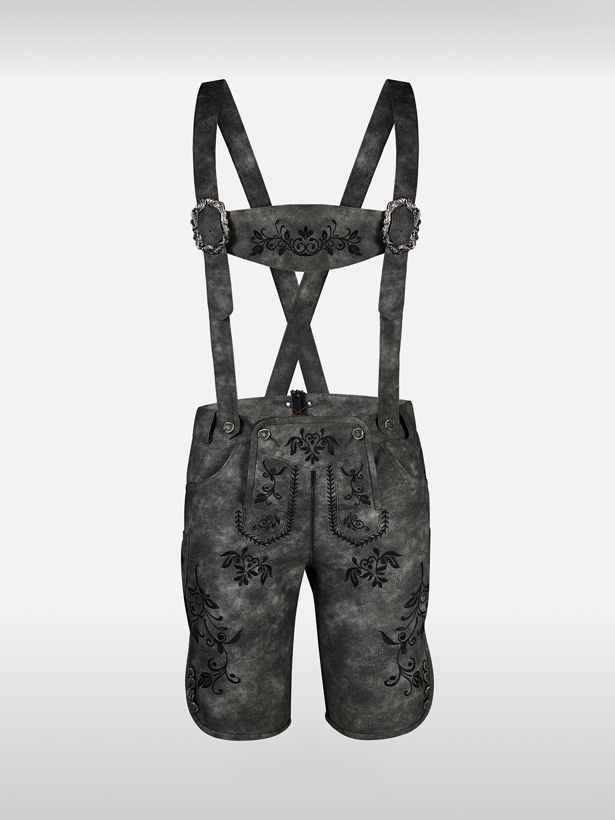 Grijze Knopen Lederhosen