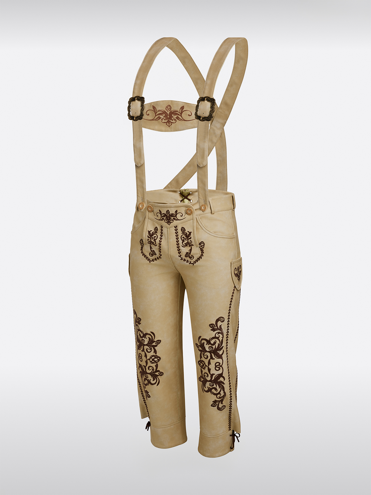 Geel Knopen Lederhosen