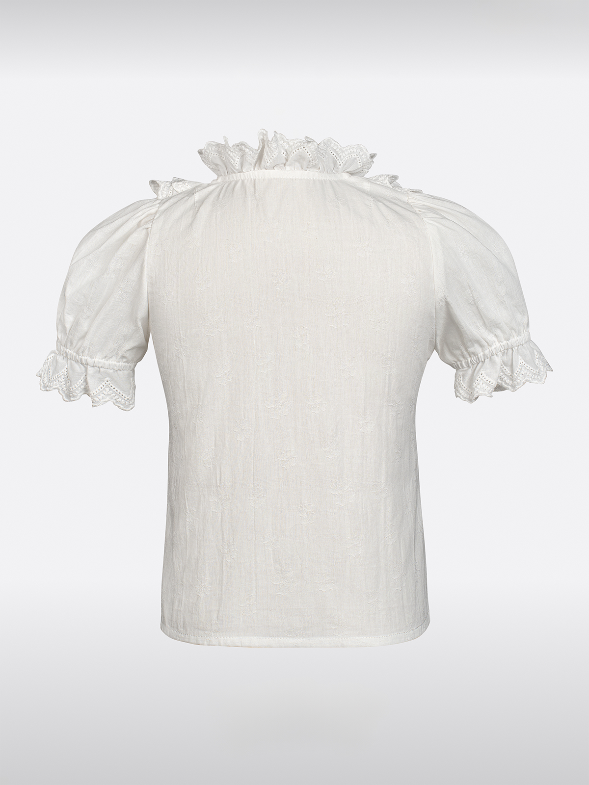 Kinder Witte Korte Mouw Dirndlblouse