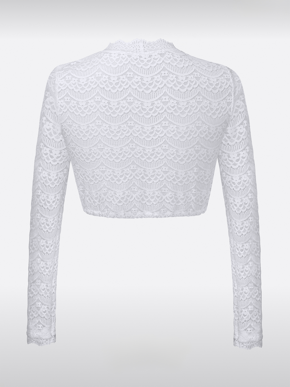 Dames Witte Dirndlblouse Ronde Hals