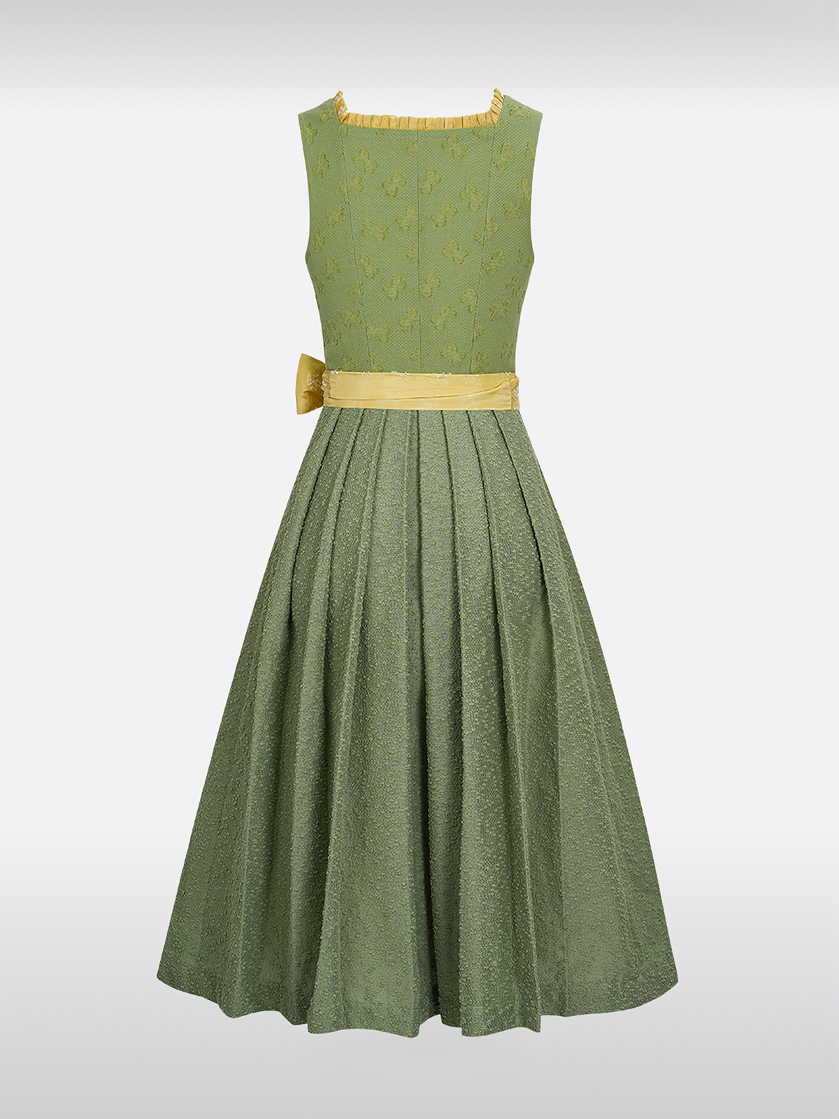 Groene Rechte Halslijn Rits Voor Dirndl