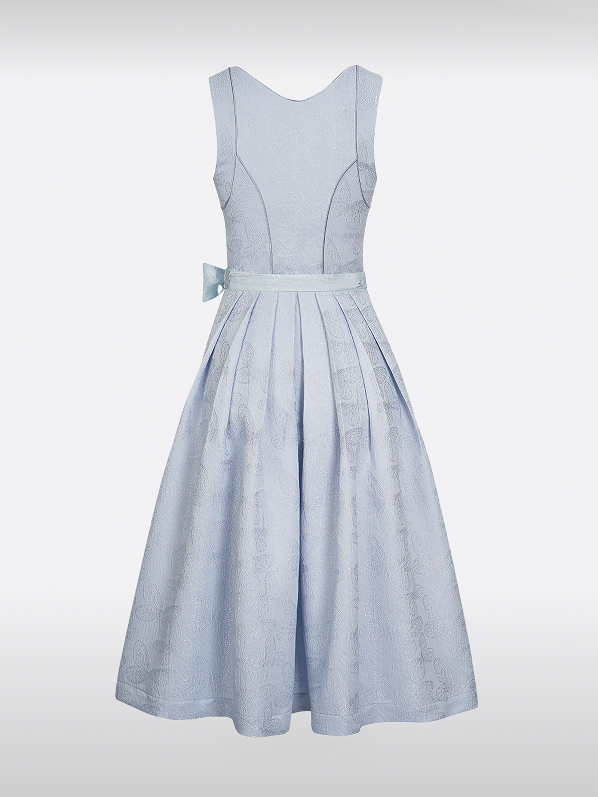 Blauw Rechte Halslijn Haaksluiting Dirndl