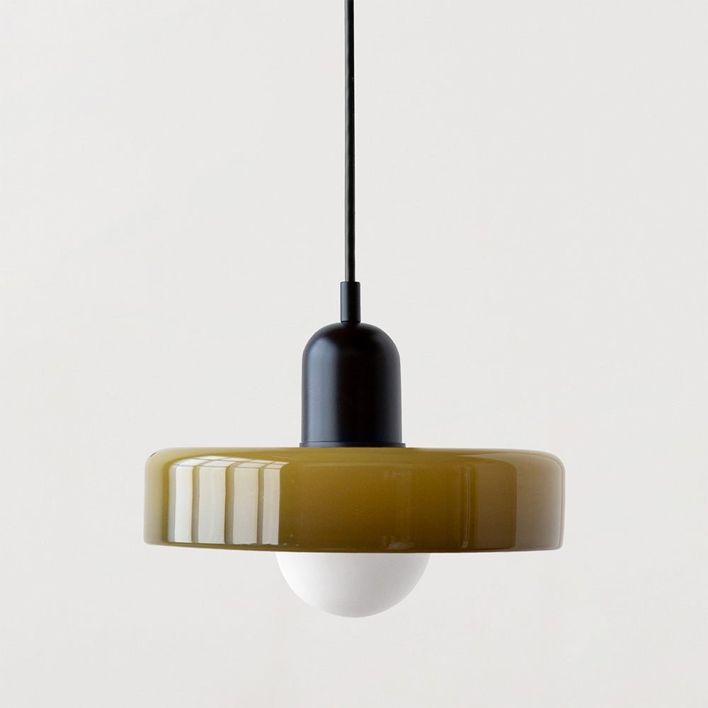 Bauhaus Gekleurde Glazen Hanglamp voor Moderne Interieurs