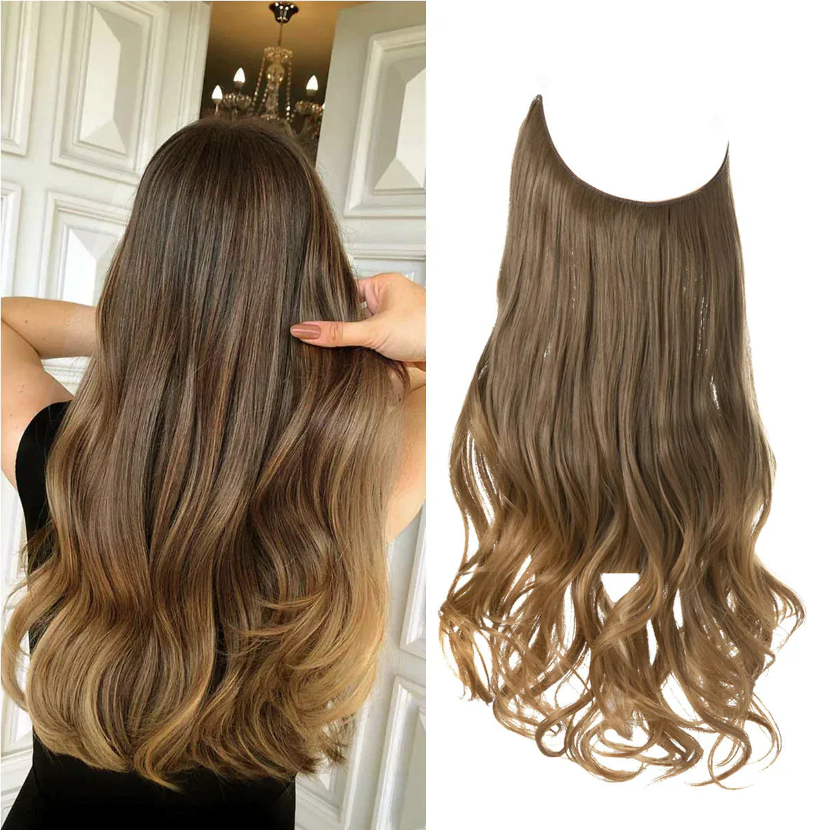 SecretHair | Echthaar Extensions | Natürliches Wellen-Volumen | Blond