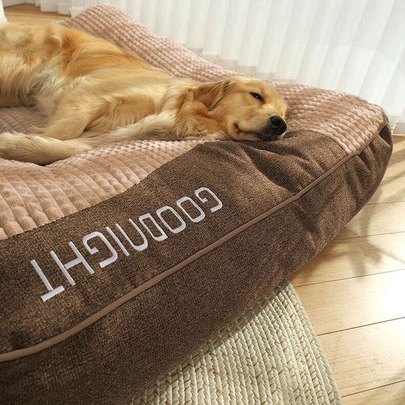 HUGBED – Groot krabvast hondenbed met orthopedische wervelkolomondersteuning