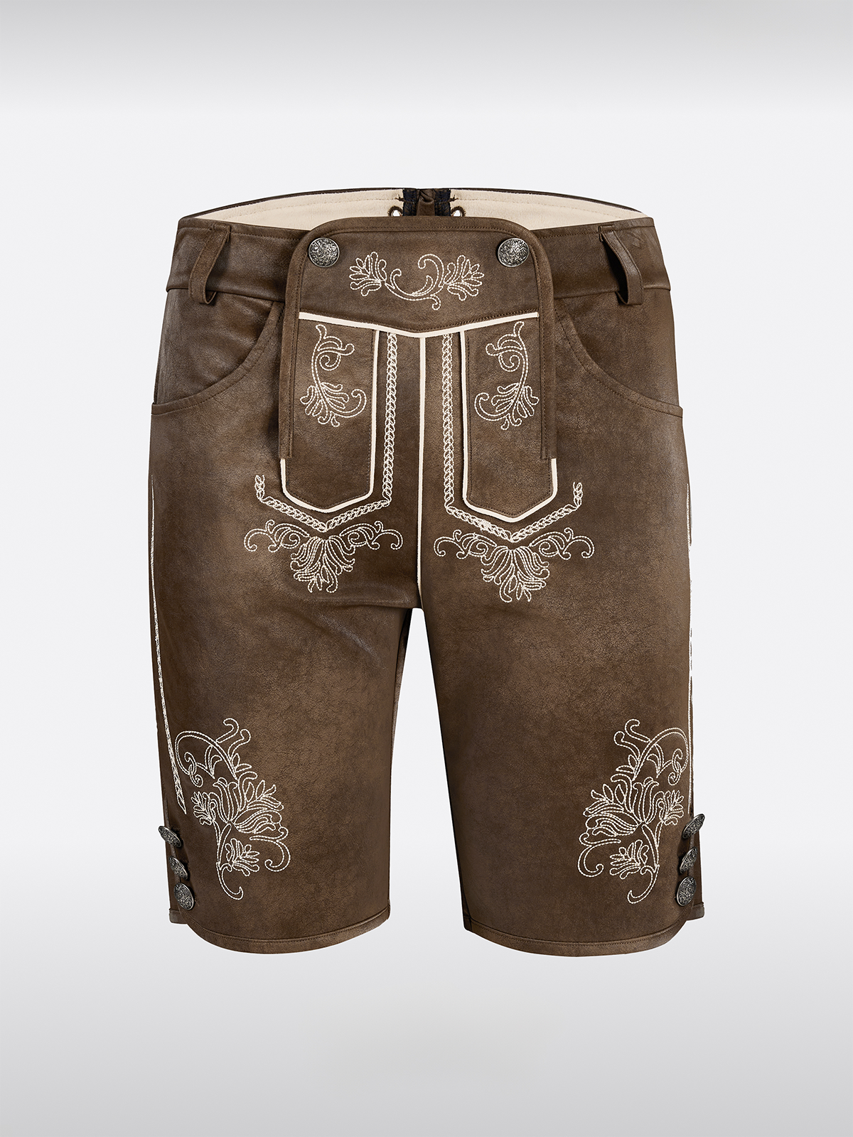 Braun Knoppen Lederhosen