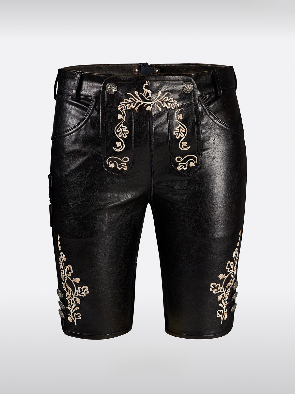 Zwarte Knopen Lederhosen