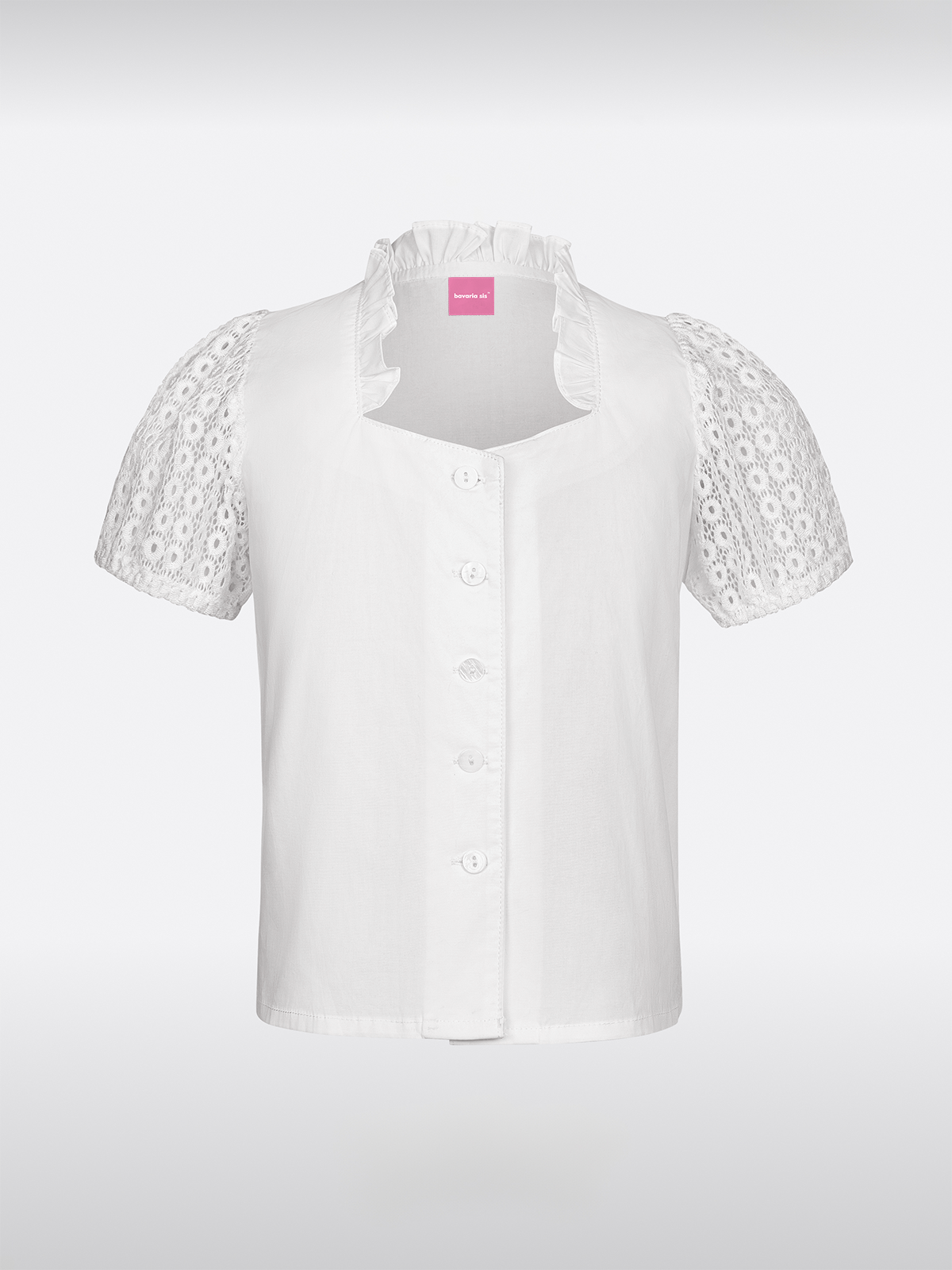 Kinder Witte Korte Mouwen Dirndlblouse