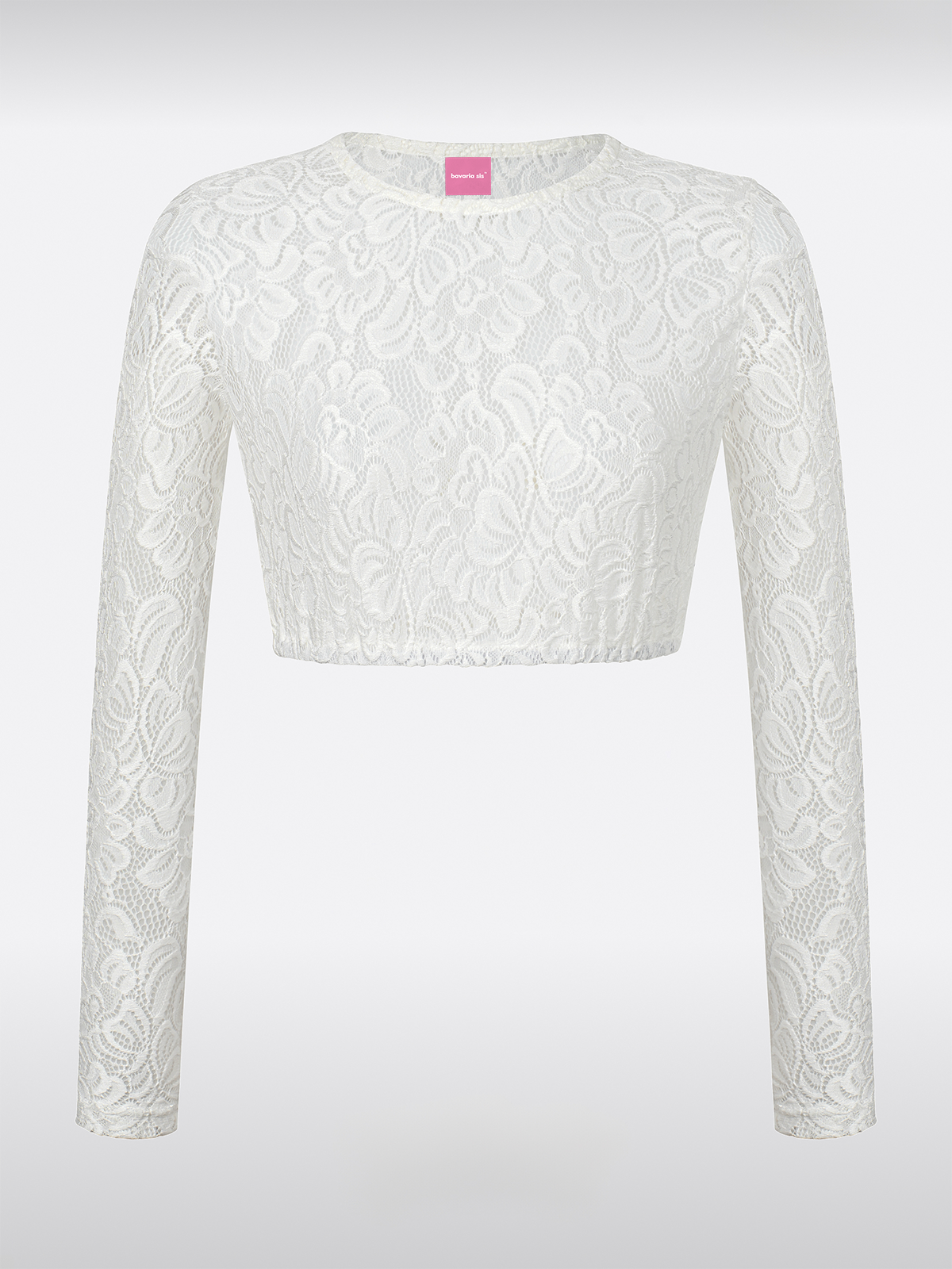 Witte Lange Mouwen Ronde Hals Dirndlblouse