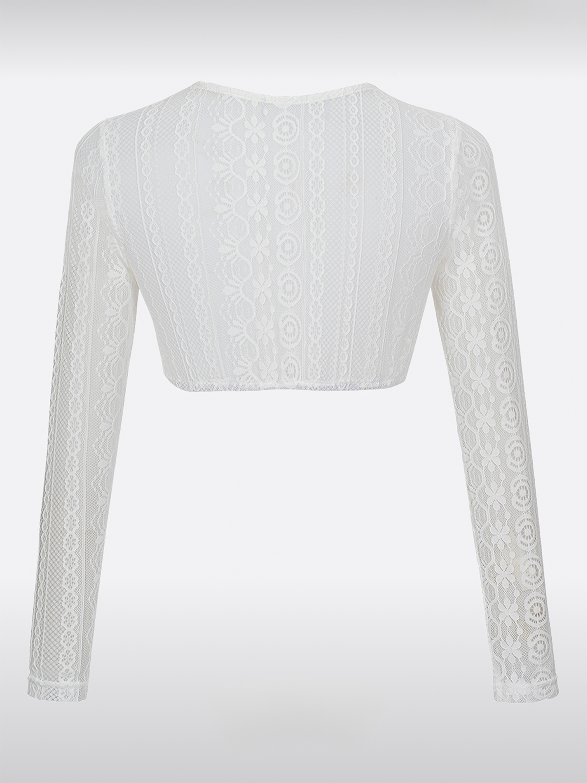 Witte Ronde Hals Dirndlblouse