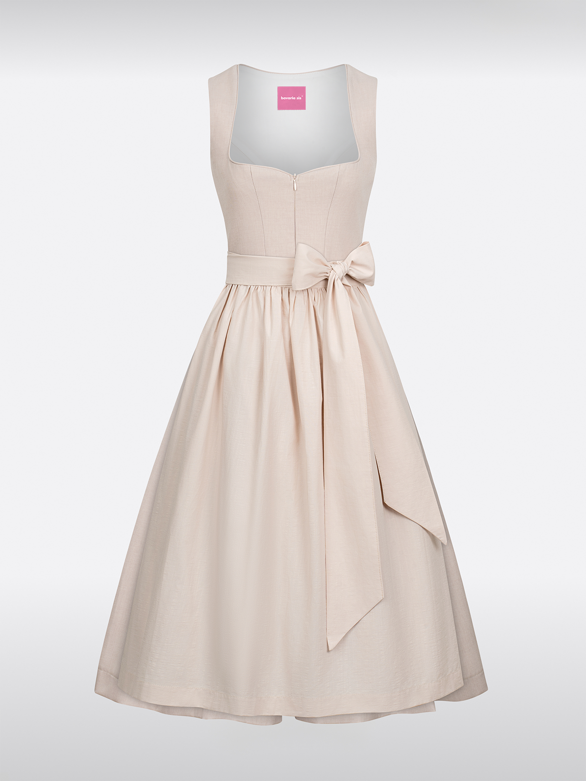 Beige Hart-Uitsnede Traditionele Dirndl