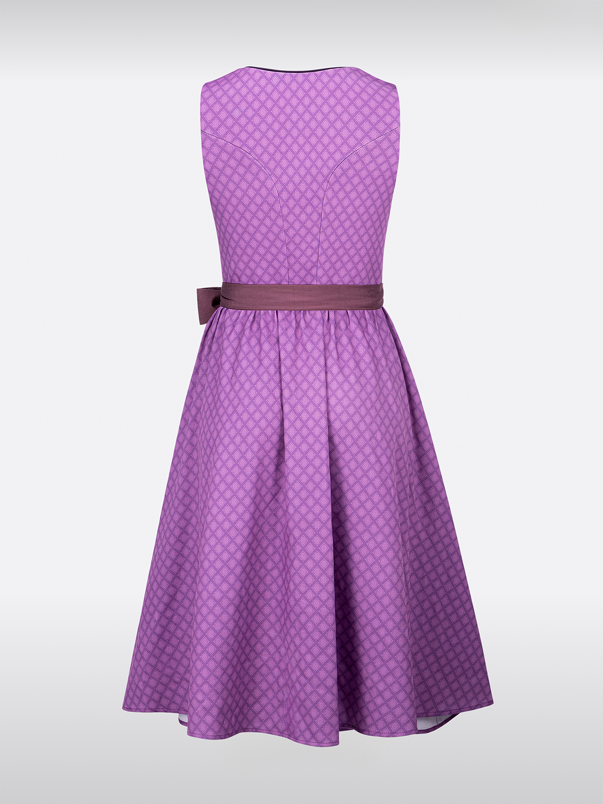 Lila Hartvormige Uitsnede Knopen Gestructureerd Patroon Dirndl