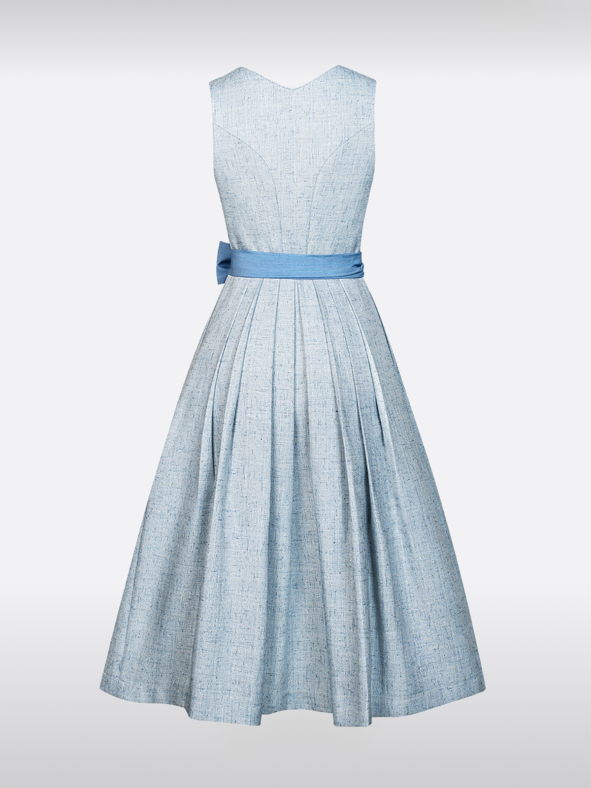 Blauwe Hartvormige Uitsnijding met Knopen Dirndl