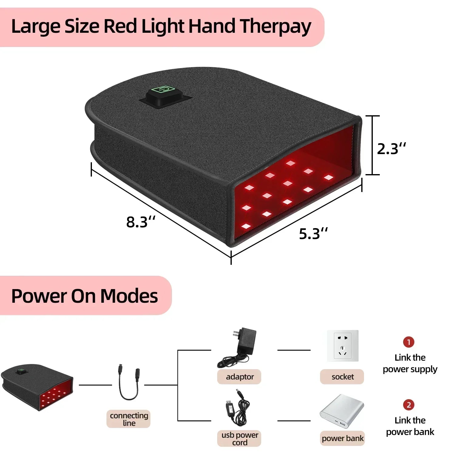 Lumera Handschoen voor Pijnverlichting in Handen en Gewrichten met Rood Licht