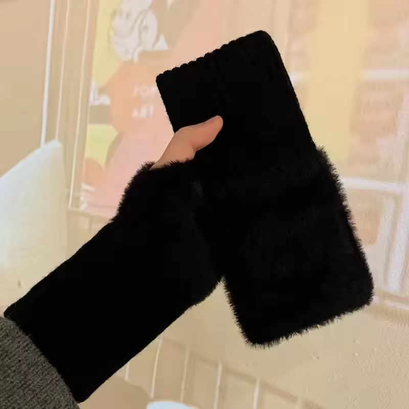 Unisex Fleece Vingerloze Handschoenen – Warm, Zacht en Functioneel