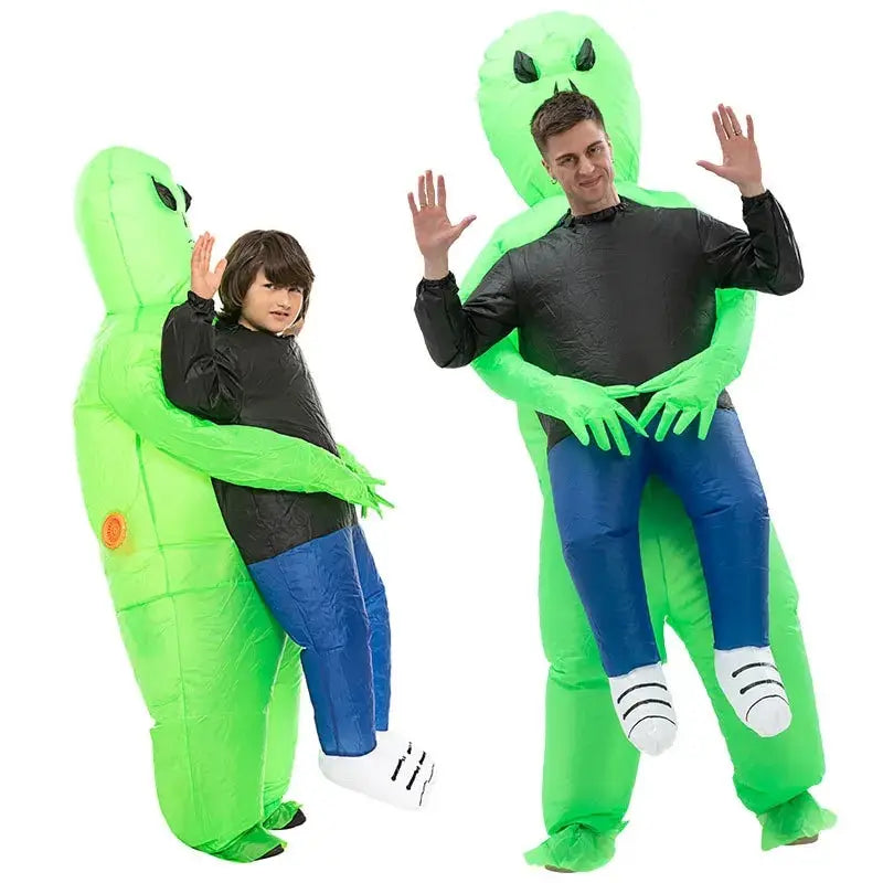 Grappig Opblaasbaar Halloween Kostuum voor Mannen | Alien Draag Mij Kostuum