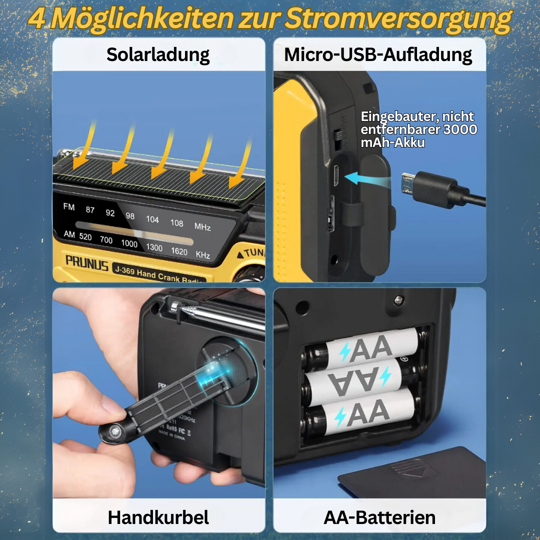 Multifunctioneel Noodradio met Oplaadopties - SafeSignal