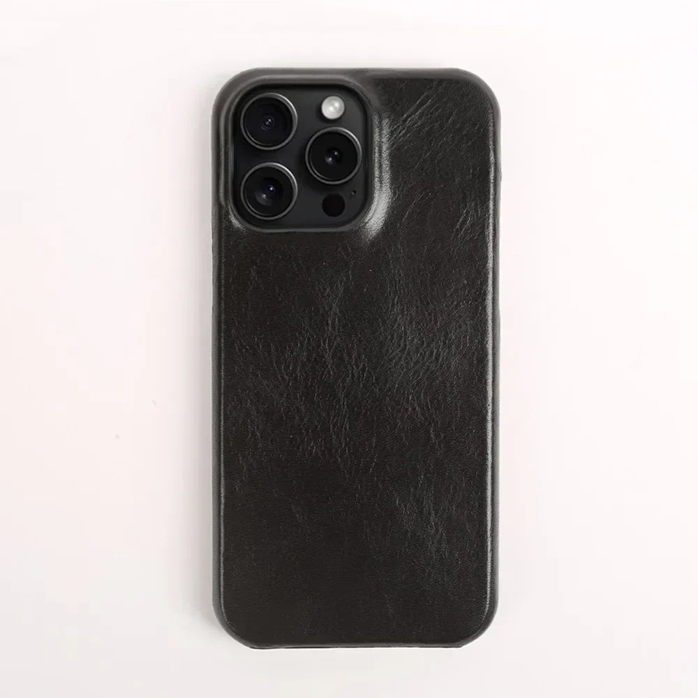 Crownline Handgemaakte iPhone Hoes Van Echte Runderleer