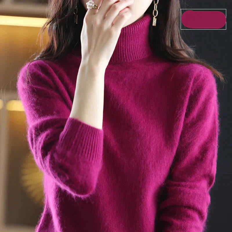 Nyorelle Cashmere Hoge Hals Trui voor Herfst en Winter