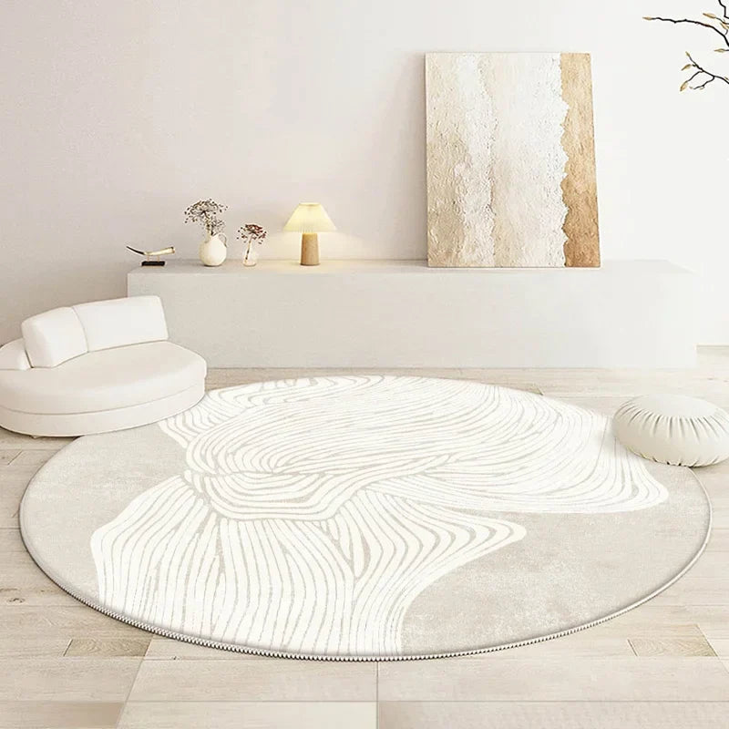 Thyn - Japanse Stijl Ronde Wasbare Vloerkleed voor Woonkamer