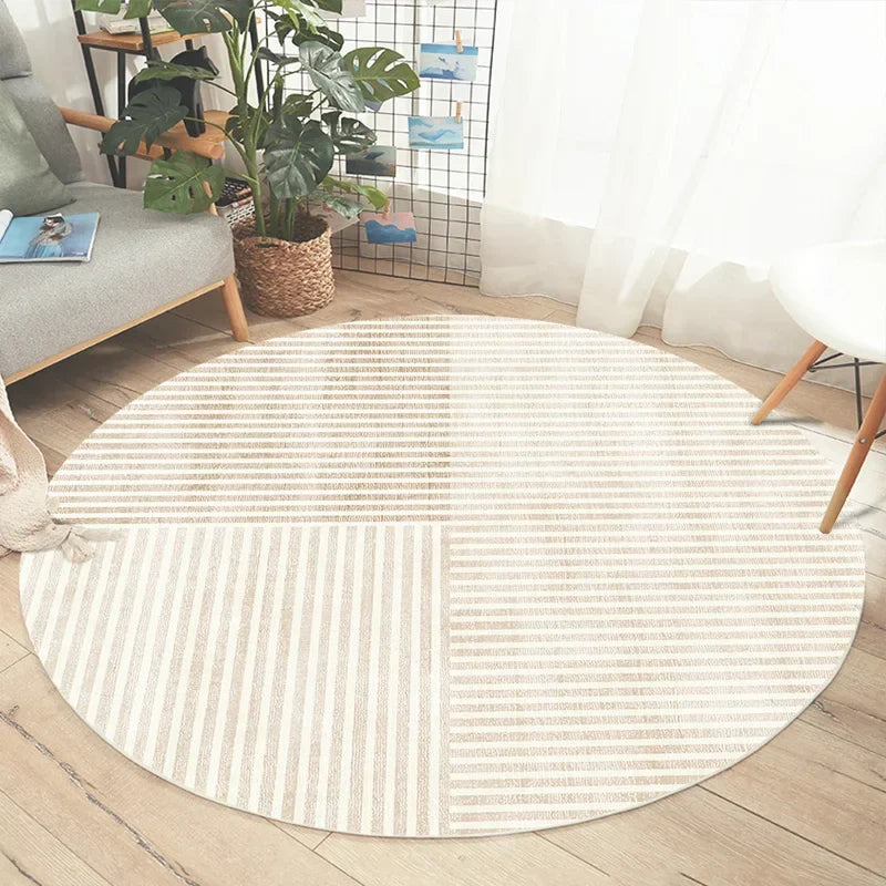 Thyn - Japanse Stijl Ronde Wasbare Vloerkleed voor Woonkamer