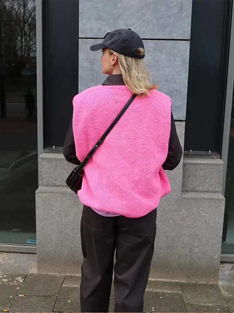 Fioréne | Trendy Wollen Bodywarmer voor Dames met Knopen