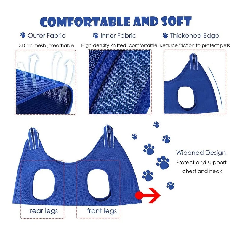 Verzorgingshangmat GroomiRest voor Honden & Katten | Krabbescherming voor Bad en Nagels Knippen | Ademend & Stevig | incl. 2 Haken