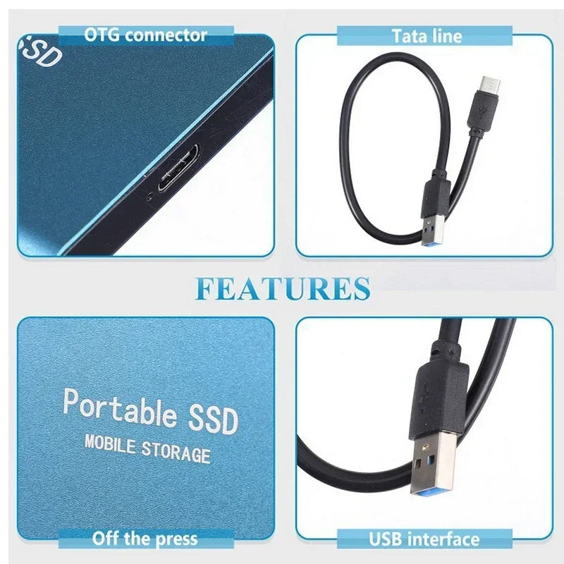 TECHNOLOGIE | Supersnelle externe SSD 128GB | Mini-SSD | Hoge snelheid opslag voor laptop en pc