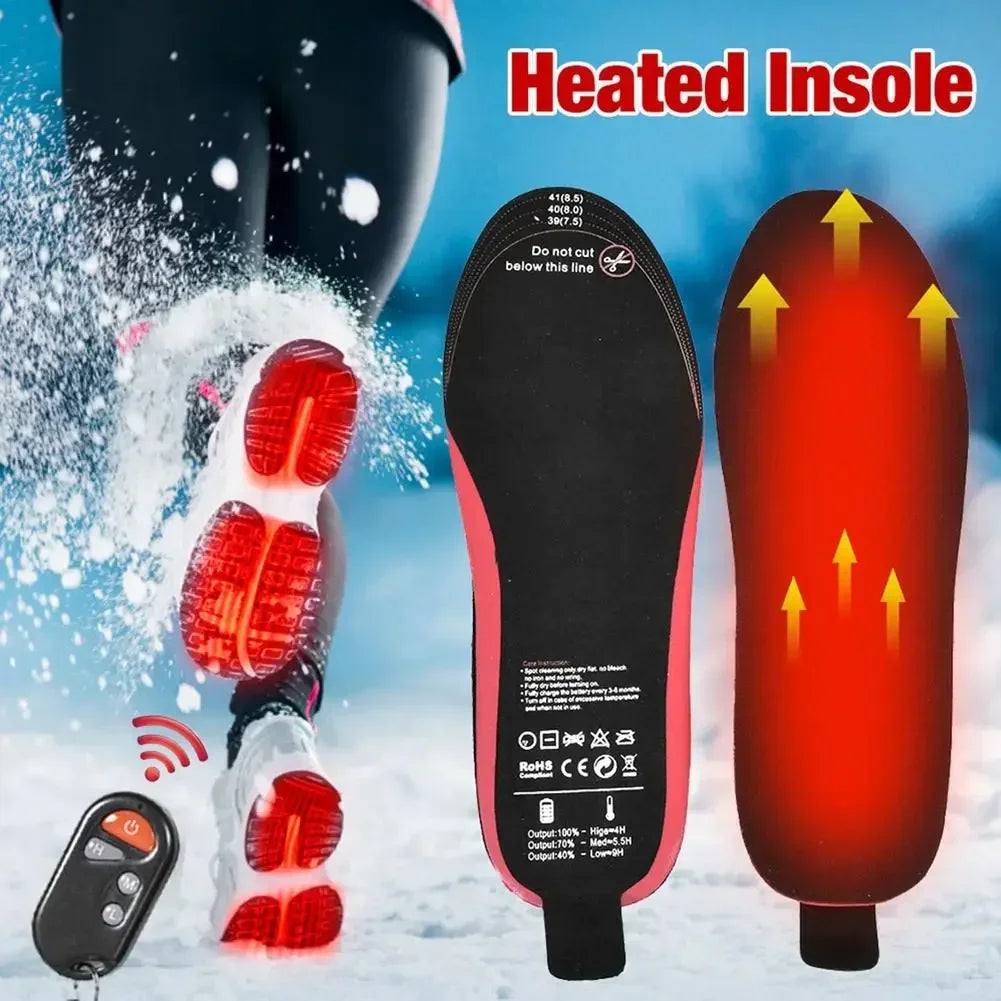 Verwarmbare Inlegzolen WarmStep Pro | Oplaadbaar met Afstandsbediening | 3 Verwarmingsniveaus | Op maat knipbaar | Elektrische Voetverwarmers voor Winter & Outdoor