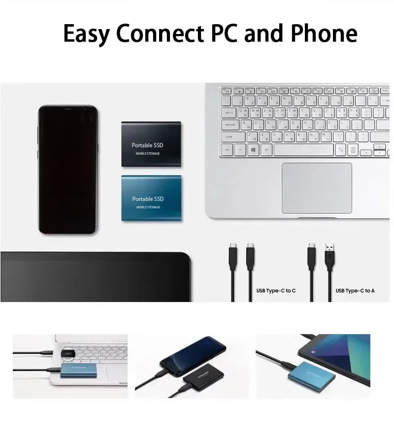 TECHNOLOGIE | Supersnelle externe SSD 128GB | Mini-SSD | Hoge snelheid opslag voor laptop en pc
