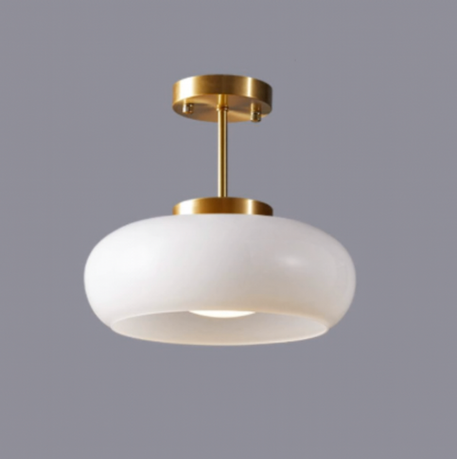 Vintage Glas Plafondlamp 1-Licht