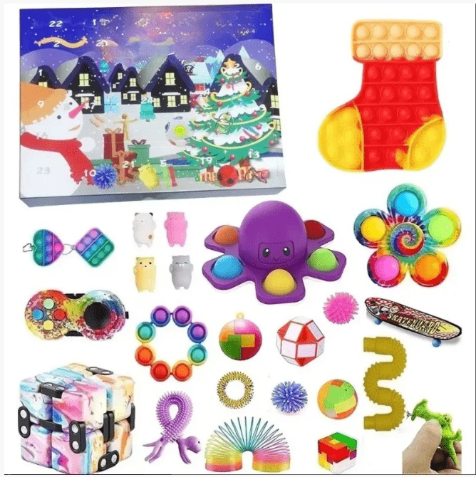 Fidget Adventskalender voor Kinderen – 24 Dagen Vol Sensorisch Speelgoed en Pop It Verrassingen