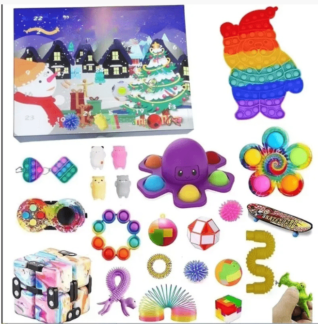 Fidget Adventskalender voor Kinderen – 24 Dagen Vol Sensorisch Speelgoed en Pop It Verrassingen