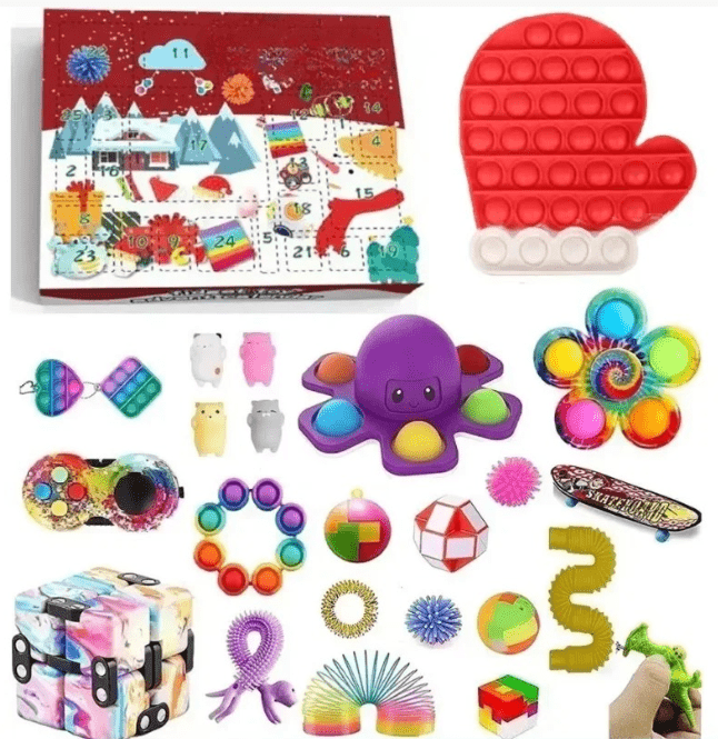 Fidget Adventskalender voor Kinderen – 24 Dagen Vol Sensorisch Speelgoed en Pop It Verrassingen