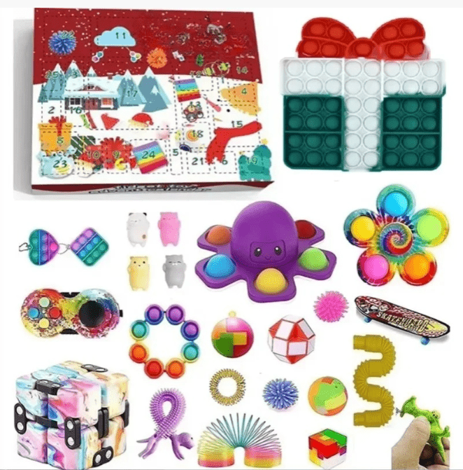 Fidget Adventskalender voor Kinderen – 24 Dagen Vol Sensorisch Speelgoed en Pop It Verrassingen