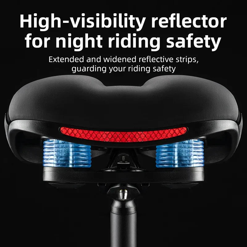 Comfortabele Fietszaad met Schokabsorptie en Ademend Ontwerp – Ergonomisch Fietszitje met Verdikte Siliconen Kussen