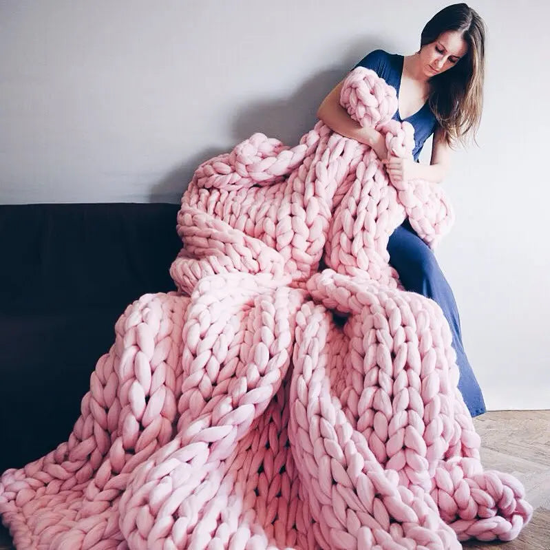 Chunky Gebreide Deken – Extra Zachte, Warme Plaid voor Bank en Bed