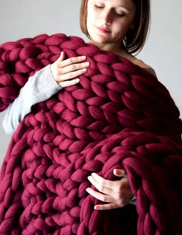 Chunky Gebreide Deken – Extra Zachte, Warme Plaid voor Bank en Bed