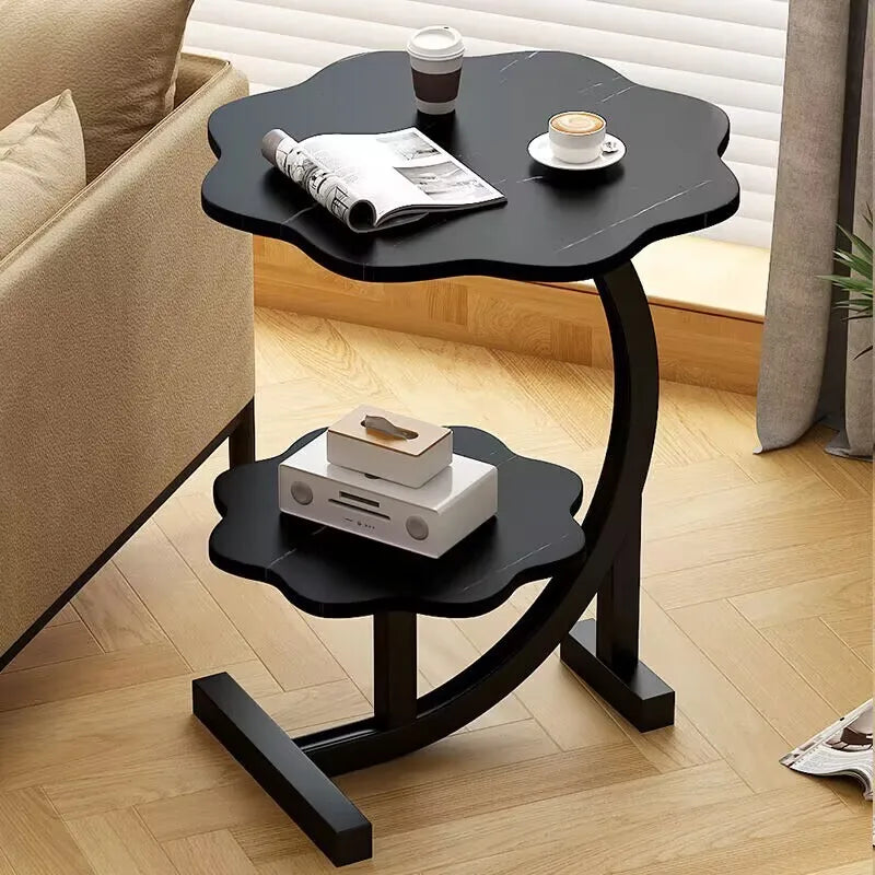 Caliora - Luxe Tweelaagse Verplaatsbare Mini Bijzettafel