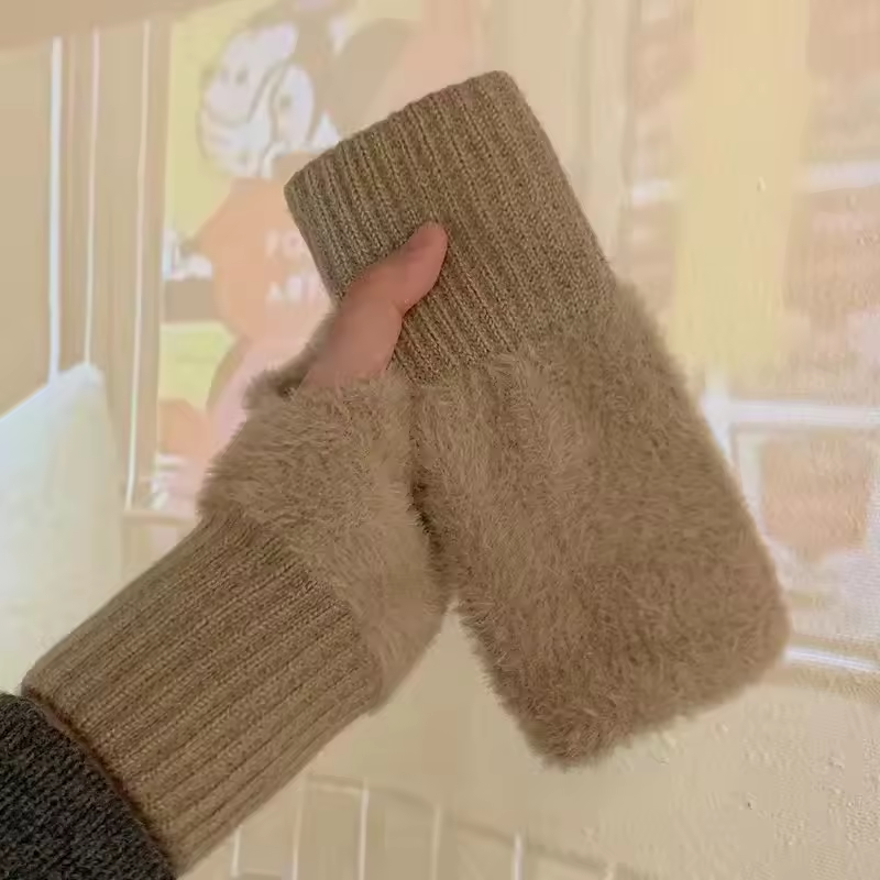 Unisex Fleece Vingerloze Handschoenen – Warm, Zacht en Functioneel