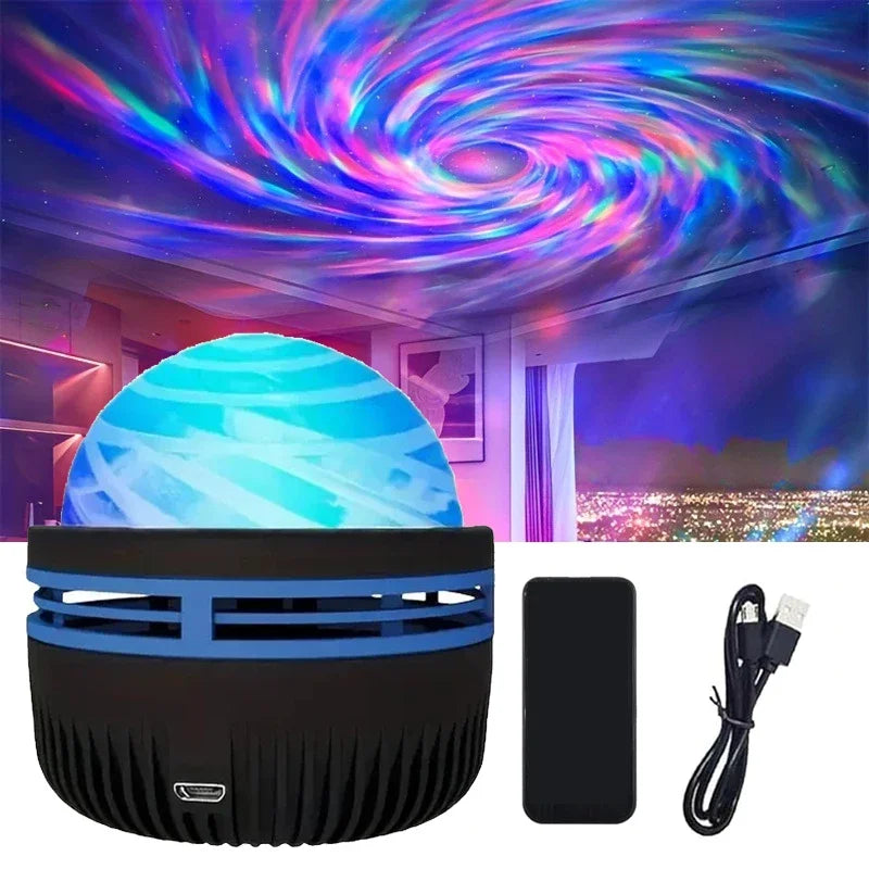 Polariva Noorderlichtprojector met Muzieksynchronisatie en Afstandsbediening voor RGB Sfeerverlichting