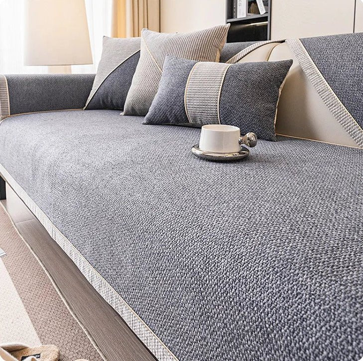 NATURWEFT – Antislip Katoen-Linnen Sofahoes voor alle seizoenen