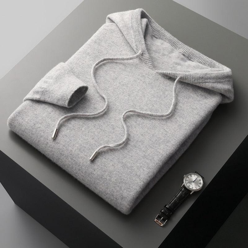 Merinowollen hoodie voor heren
